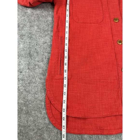 Banana Republic Oversized Baggy Red Women's S Shacket Jacket Coat Overcoat Layer - Picture 7 of 8